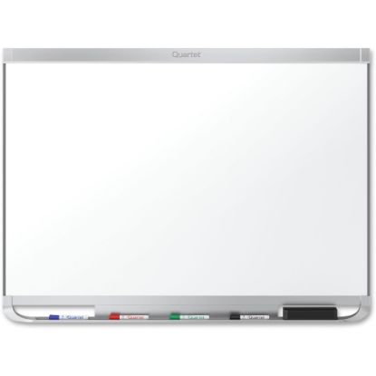 Picture of Quartet Prestige 2 DuraMax Porcelain Magnetic Dry-Erase Whiteboard, 48in x 72in, Aluminum Frame With Silver Finish