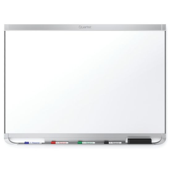 Picture of Quartet Prestige 2 DuraMax Porcelain Magnetic Dry-Erase Whiteboard, 96in x 48in, Aluminum Frame With Silver Finish