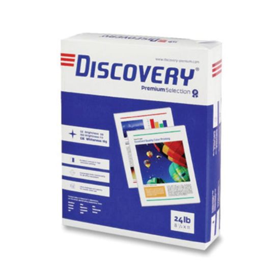 Picture of Discovery Multi-Use Printer & Copy Paper, White, Letter (8.5in x 11in), 5000 Sheets Per Case, 24 Lb, 92 Brightness, Case Of 10 Reams