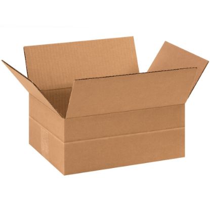 Picture of Partners Brand Multi-Depth Corrugated Boxes, 4 3/4 x 11 3/4in x 8 3/4in, Kraft, Pack Of 25