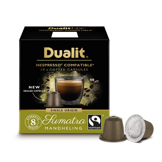 Picture of Dualit And Nespresso Compatible Coffee NX Pods, Sumatra Mandhling Espresso, Carton Of 60