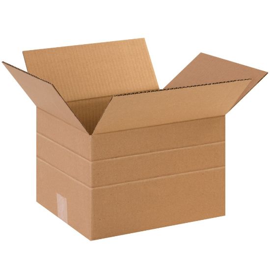 Picture of Partners Brand Multi-Depth Corrugated Boxes, 8in x 12in x 10in, Kraft, Pack Of 25