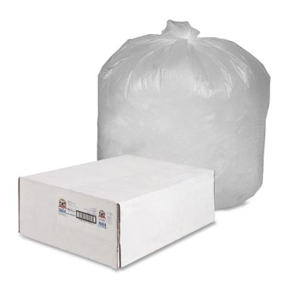 Picture of Genuine Joe Economy High-Density Can Liners, 55-60 Gallon, Translucent, Carton Of 200