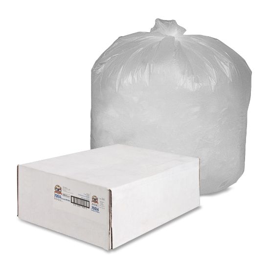 Picture of Genuine Joe Economy High-Density Can Liners, 55-60 Gallon, Translucent, Carton Of 200