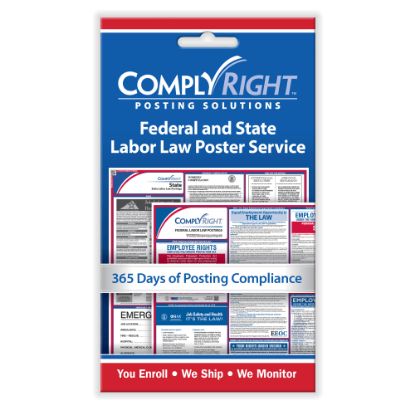 Picture of ComplyRight Federal And State Poster Service Card, English, 4in x 7in