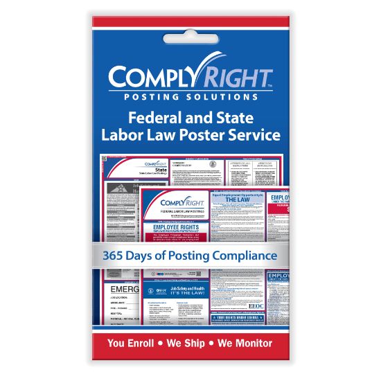 Picture of ComplyRight Federal And State Poster Service Card, English, 4in x 7in