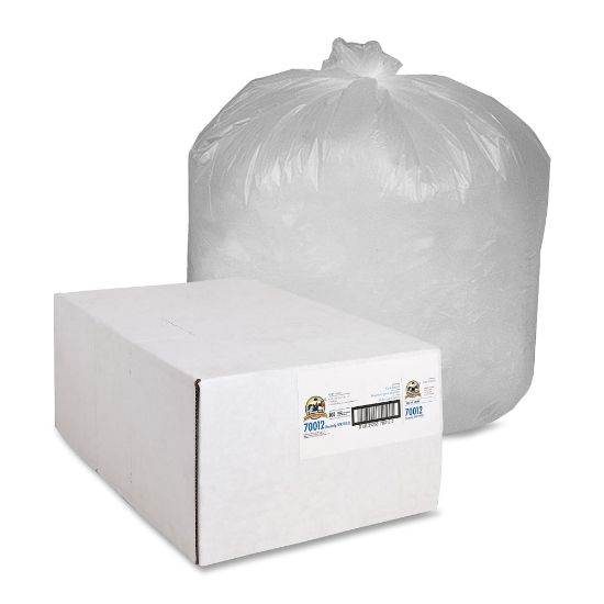 Picture of Genuine Joe Economy High Density Can Liners, 31-33 Gallon, Translucent, Carton Of 500