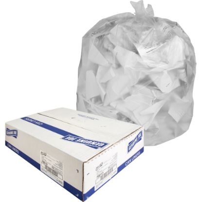 Picture of Genuine Joe Economy High-Density Can Liners, 45 Gallons, Translucent, Box Of 250