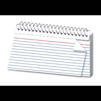 Picture of Office Depot Brand Spiral Ruled Index Cards, 3in x 5in, White, Pack Of 50