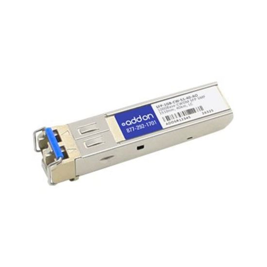 Picture of AddOn - SFP (mini-GBIC) transceiver module - GigE - 1000Base-CWDM - LC single-mode - up to 24.9 miles - 1510 nm - TAA Compliant