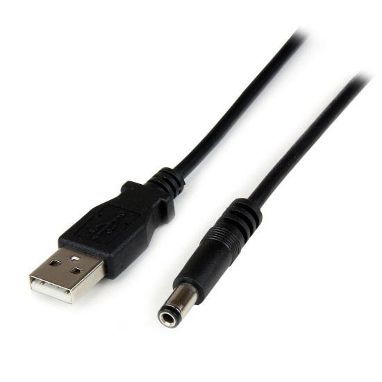 Picture of StarTech.com 2m USB to Type N Barrel Cable - USB to 5.5mm 5V DC Power Cable