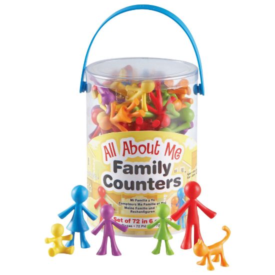 Picture of Learning Resources All About Me Family Counters, Assorted Colors, Grades Pre-K - 8, Pack Of 72