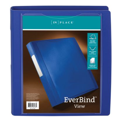 Picture of Office Depot Brand Everbind View 3-Ring Binder, 1 1/2in D-Rings, Blue