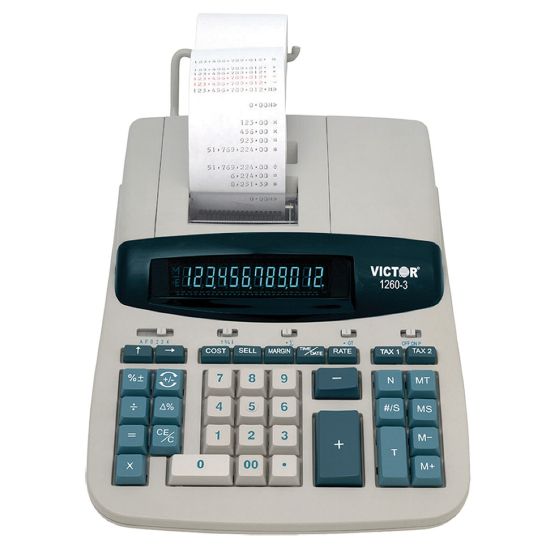 Picture of Victor 1260-3 Heavy-Duty Commercial Printing Calculator