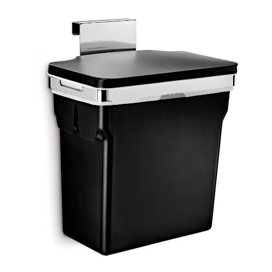 Picture of simplehuman Plastic In-Cabinet Trash Can, 2.64 Gallons, Black