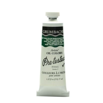 Picture of Grumbacher P306 Pre-Tested Artists Oil Colors, 1.25 Oz, Thalo Green (Yellow Shade), Pack Of 2