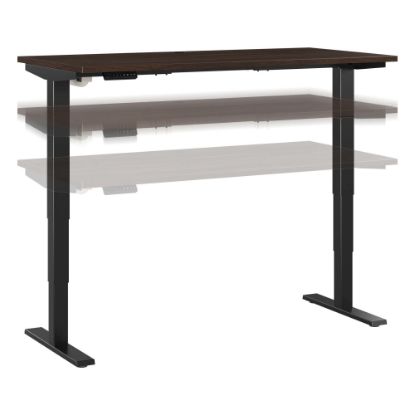 Picture of Bush Business Furniture Move 40 Series Electric 60inW x 30inD Electric Height-Adjustable Standing Desk, Black Walnut/Black, Standard Delivery