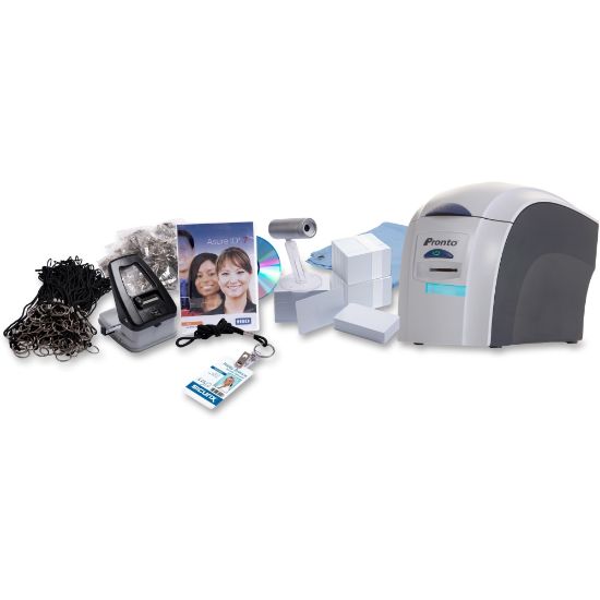 Picture of Pronto RX36490001K1 Dye Sublimation/Thermal Transfer Color Printer & ID Badge Kit