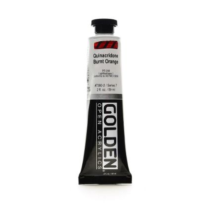 Picture of Golden OPEN Acrylic Paint, 2 Oz Tube, Quinacridone Burnt Orange