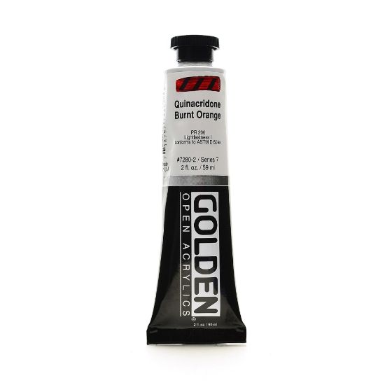 Picture of Golden OPEN Acrylic Paint, 2 Oz Tube, Quinacridone Burnt Orange