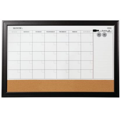 Picture of Quartet Home Decor Magnetic Combination Dry-Erase Whiteboard/Calendar Board, 23in x 35in, White