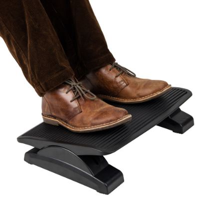 Picture of Mind Reader Adjustable-Height Footrest, 3-1/2inH x 13-1/2inW x 17-1/2inD, Black