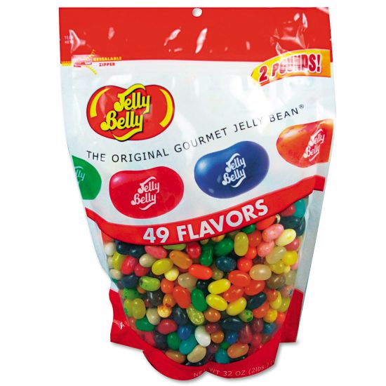 Picture of Jelly Belly Jelly Beans Stand-Up Bag, 32 Oz. Bag