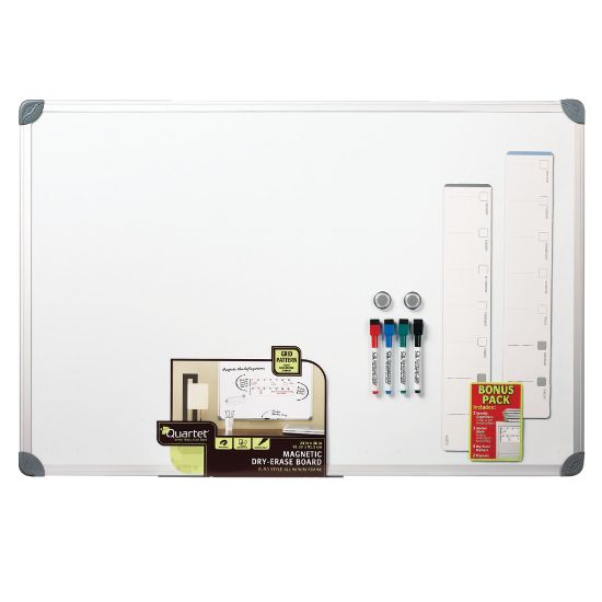 Picture of Quartet Euro Style Magnetic Dry-Erase Whiteboard, 24in x 36in, Aluminum Frame With Silver Finish