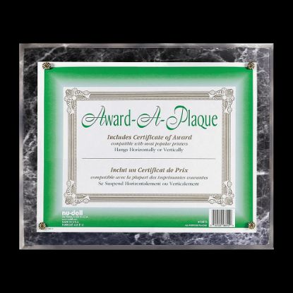 Picture of Nu-Dell Award-A-Plaque, 13in x 10 1/2in, Black Marble