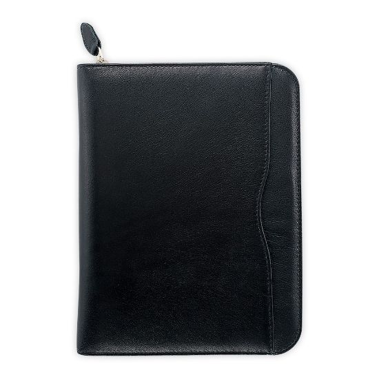 Picture of Day-Timer Verona 7-Ring Leather Starter Set Planner With Zipper, 5 1/2in x 8 1/2in, Black