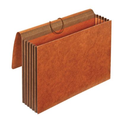 Picture of Office Depot Brand Heavy-Duty Expanding Wallets, 5-1/4in Expansion, Legal Size, Brown, Box Of 5