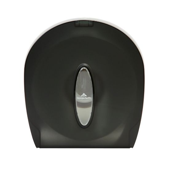 Picture of Georgia-Pacific 1-Roll Jumbo Jr. High-Capacity Toilet Paper Dispenser, Translucent Smoke