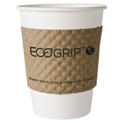 Picture of EcoGrip Cup Sleeves For 20-Oz Hot Cups, 100% Recycled, Kraft, Carton Of 1,300