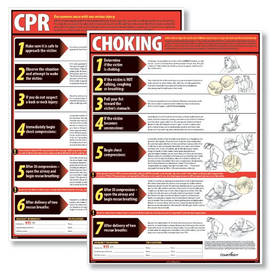 Picture of ComplyRight CPR And Choking Poster Bundle, English, 18in x 24in, English