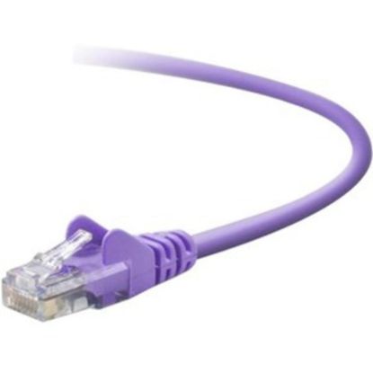 Picture of Belkin Cat5e Patch Cable - RJ-45 Male Network - RJ-45 Male Network - 5ft - Purple