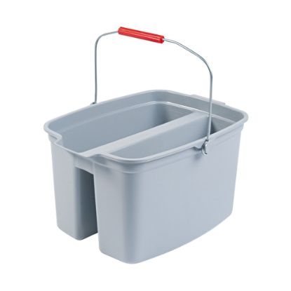 Picture of Rubbermaid Brute Double Utility Pail, 17 Qt, Gray