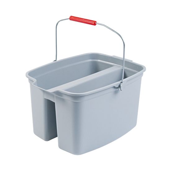 Picture of Rubbermaid Brute Double Utility Pail, 17 Qt, Gray