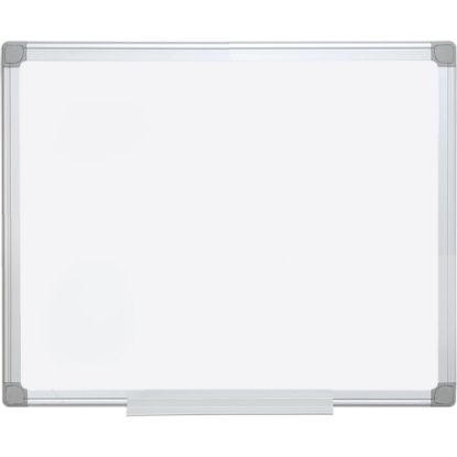 Picture of MasterVision Earth Silver Easy Clean Non-Magnetic Melamine Dry-Erase Whiteboard, 24in x 36in, 80% Recycled, Aluminum Frame With Silver Finish