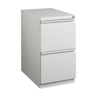 Picture of WorkPro 20inD 2-Drawer Letter-Size Vertical Mobile Pedestal File Cabinet, Metal, Light Gray