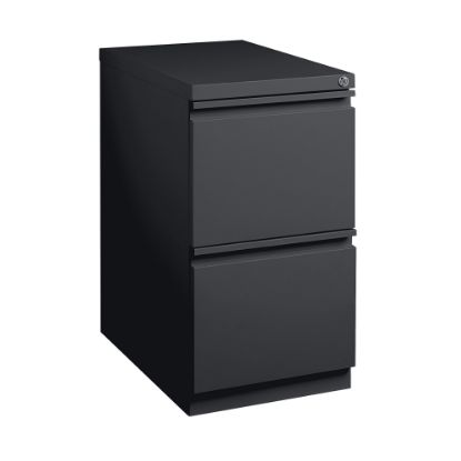 Picture of WorkPro 20inD Vertical 2-Drawer Letter-Size Mobile Pedestal File, Metal, Black