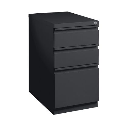 Picture of WorkPro 20inD Vertical 3-Drawer Mobile Pedestal File Cabinet, Black