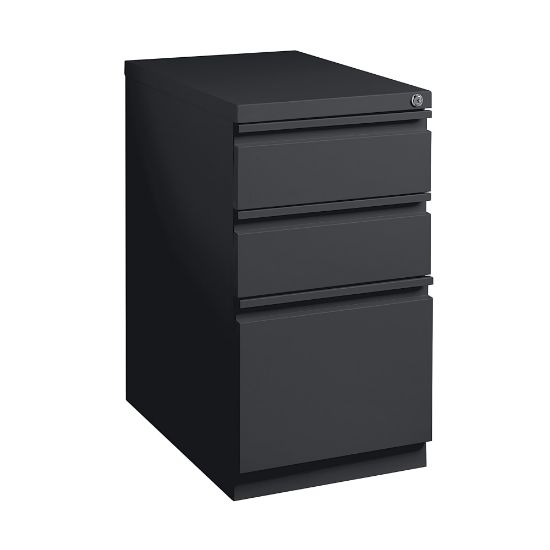 Picture of WorkPro 20inD Vertical 3-Drawer Mobile Pedestal File Cabinet, Black