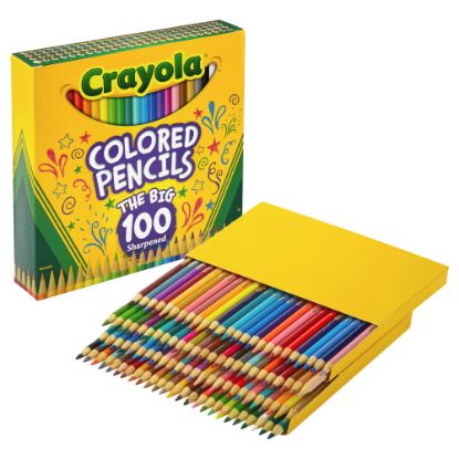 Picture of Crayola Colored Pencils, Assorted Colors, Set Of 100 Pencils