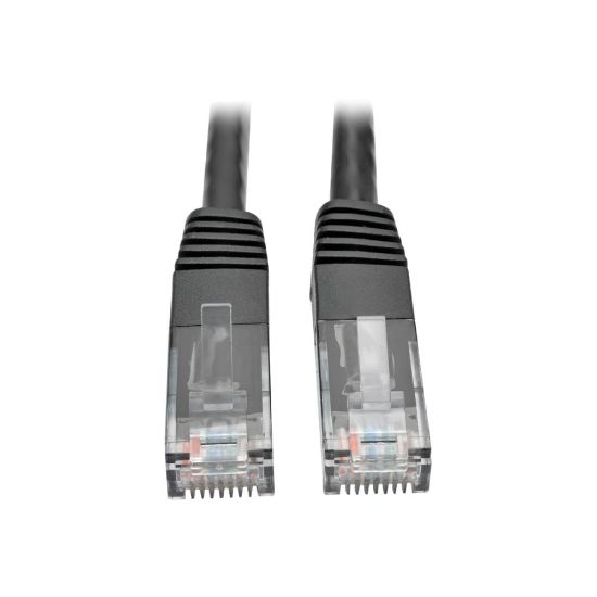 Picture of Tripp Lite Cat6 Gigabit Molded Patch Cable RJ45 M/M 550MHz 24 AWG Black 25ft - 128 MB/s - Patch Cable - 25ft - 1 x RJ-45 Male Network - 1 x RJ-45 Male Network - Gold-plated Contacts - Black