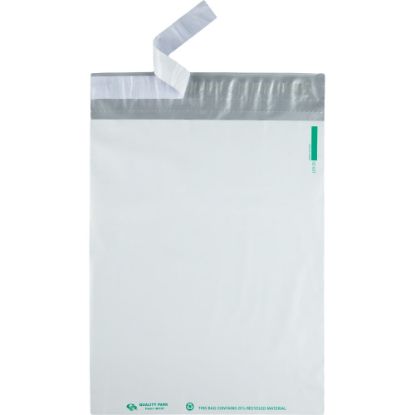 Picture of Quality Park Poly Mailers With Perforation, 12in x 15 1/2in, Self-Adhesive, White, Pack Of 100