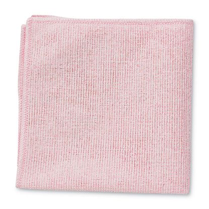 Picture of Rubbermaid Microfiber Cleaning Cloths, 16in x 16in, Pink, Pack Of 24