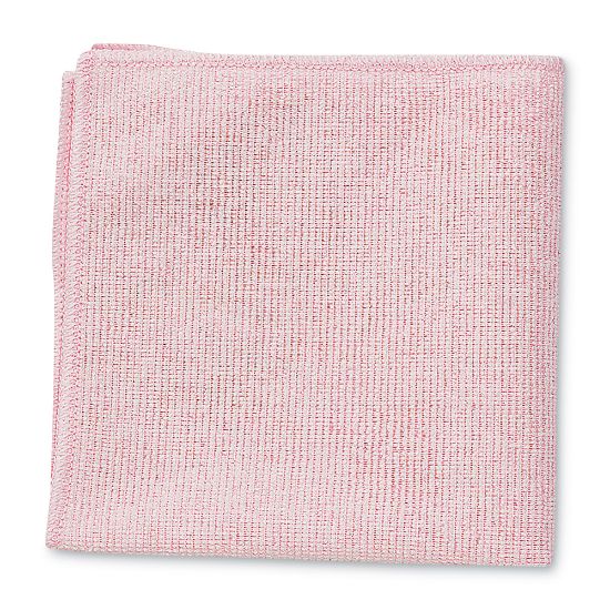 Picture of Rubbermaid Microfiber Cleaning Cloths, 16in x 16in, Pink, Pack Of 24