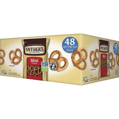 Picture of Snyders Fat-Free All-Natural Mini Pretzels, 1.5 Oz, Pack Of 48