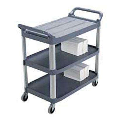 Picture of Rubbermaid Xtra Utility Cart, 37 4/5inH x 40 3/5inW x 20inD, Black