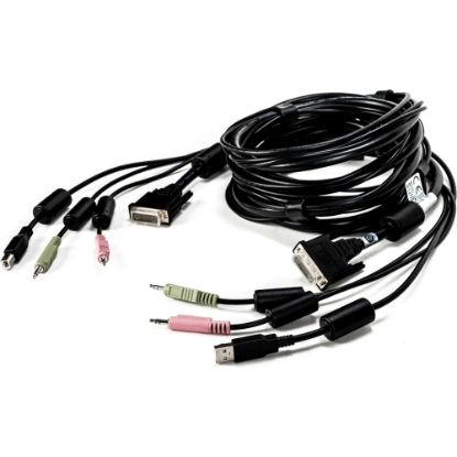 Picture of AVOCENT KVM Cable - 10 ft, Single Display, DVI-I, 1 x USB, 2 x Audio, Standard KVM cable